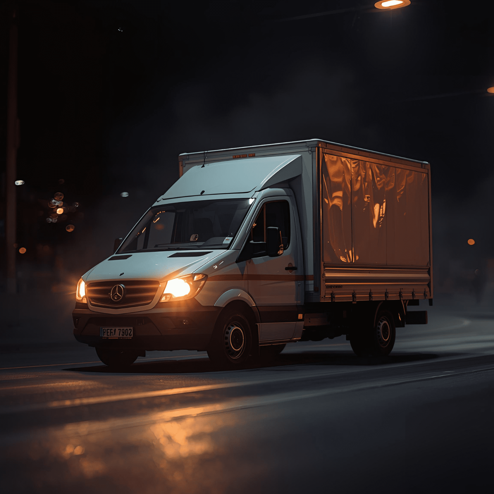 Transport Livraison camion blanc